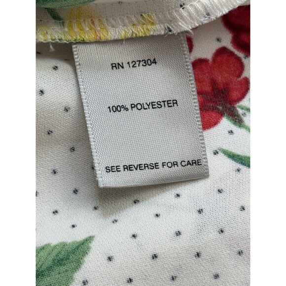 John Mark Floral Polkadot High Low Ruffle Sleeve Blouse Sz XL - Picture 6 of 6
